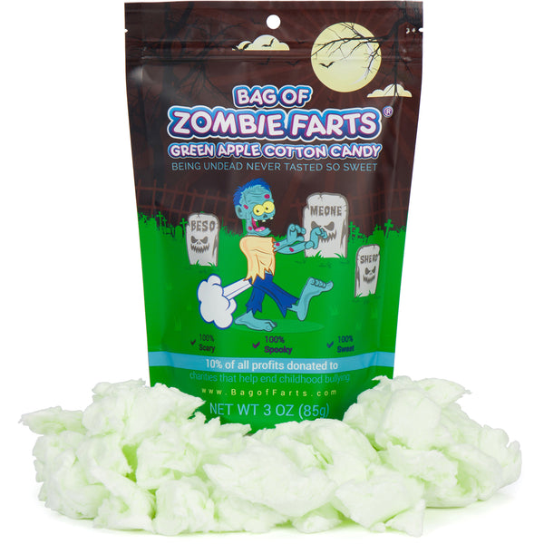 Little Stinker Bag of Zombie Farts Cotton Candy Funny Novelty Gift for Unique Birthday Gag Gift for Friends, Mom, Dad, Girl, Boy Grandson