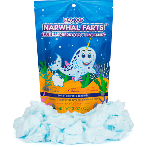 Little Stinker Bag of Narwhal Farts Cotton Candy Funny for All Ages Unique Birthday for Friends, Mom, Dad, Girl, Boy, Gag Gift