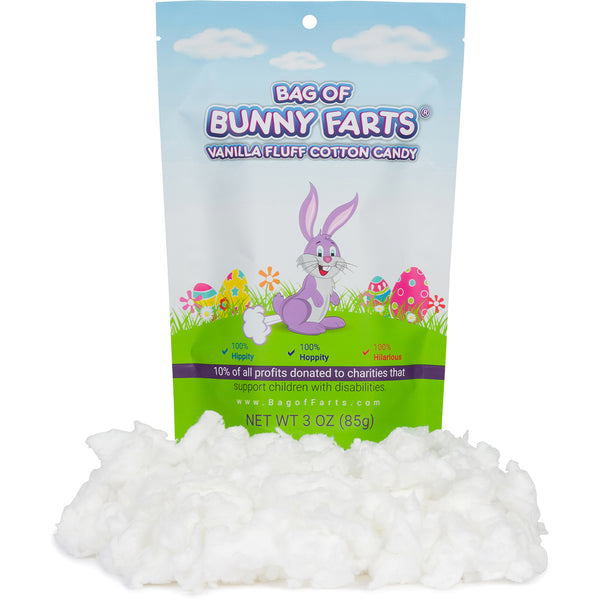 Little Stinker Easter Bunny Cotton Candy Funny Easter Basket Stuffer All Ages Unique Birthday Friends, Mom, Dad, Girl, Boy Gag Gift