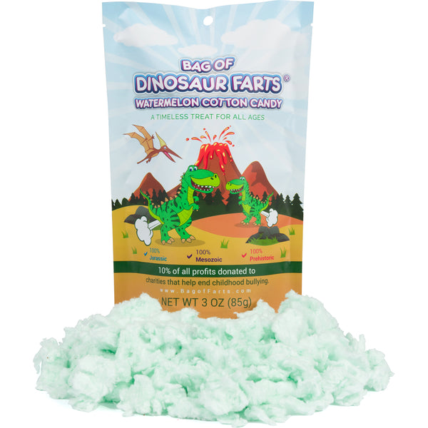 Little Stinker Bag of Dinosaur Farts Cotton Candy Funny for All Ages Unique Birthday for Friends, Mom, Dad, Girl, Gag Gift