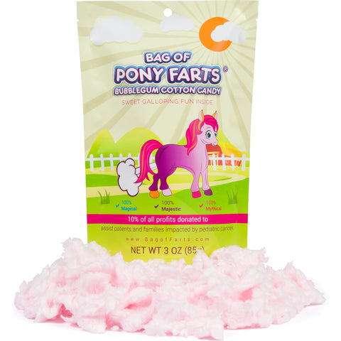 Little Stinker Bag of Pony Farts Cotton Candy Funny for All Ages Unique Birthday for Friends, Mom, Dad, Girl, Boy Gag Gift