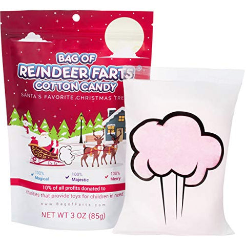 Little Stinker Bag Of Reindeer Farts Cotton Candy Funny Unique Christmas Stocking Stuffer Present For Kids Adults Boys Girls Men Women Teens Teachers White Elephant Office Party Fun Unique Holiday Surprise
