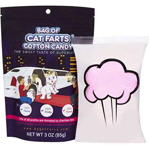 Little Stinker Cat Farts Cotton Candy Funny Cat Lover Gift for All Ages Unique Birthday for Friends, Mom, Dad, Girl, Boy Gag Gift