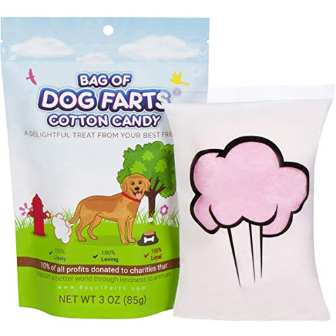 Little Stinker Bag of Dog Farts Cotton Candy Funny Dog Lover Gift for All Ages Unique Birthday for Friends, Mom, Dad, Girl, Boy Gag Gift
