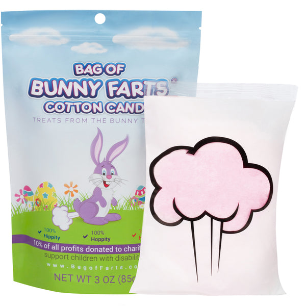 Little Stinker Easter Bunny Cotton Candy Funny Easter Basket Stuffer All Ages Unique Birthday Friends, Mom, Dad, Girl, Boy Gag Gift